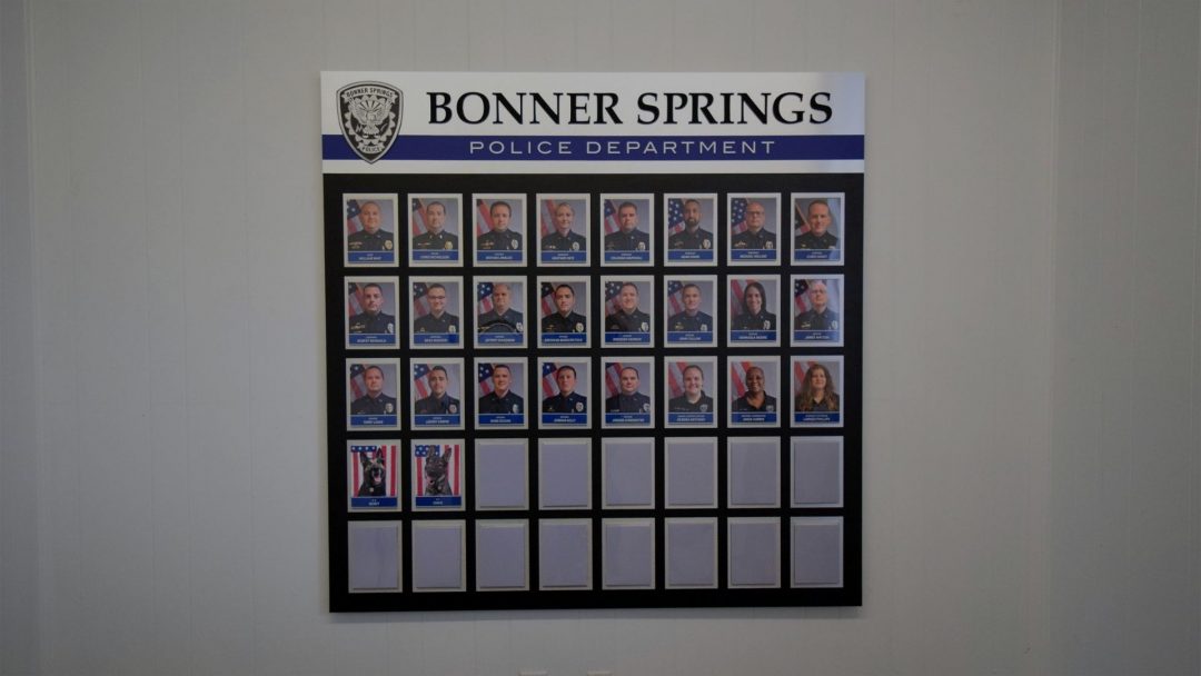 Employee recognition wall for Bonner Springs