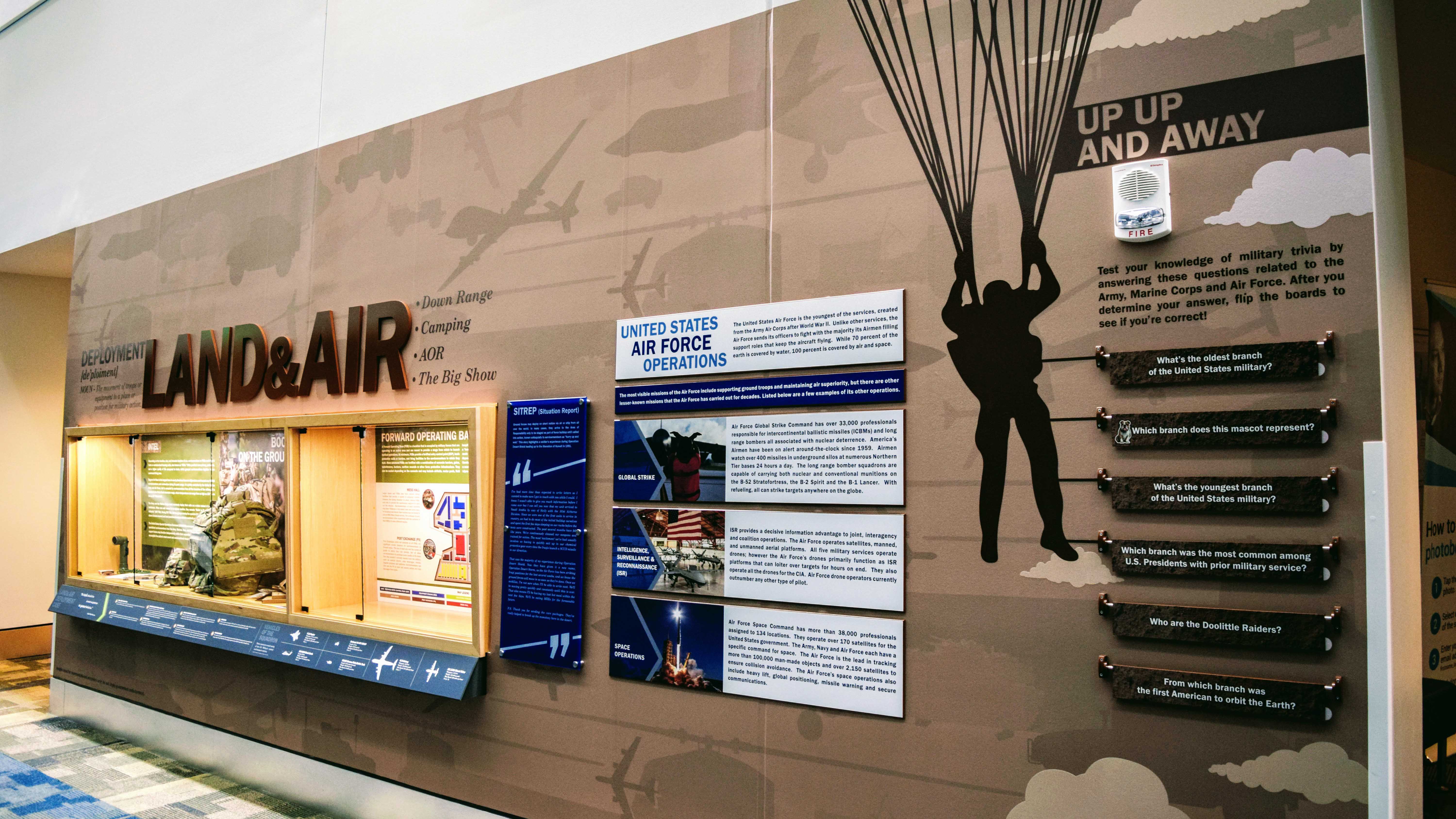 Museum and exhibition graphics for Navy Federal Military Experience Hall - signgeek Wall Wraps