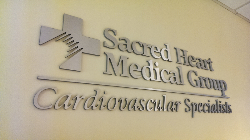 Branding interior letters for Sacred Heart Hospital - Signgeek Branded Environments 